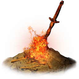 This is the site bonfire. Sit around it for a while, or save the image to become a firekeeper.