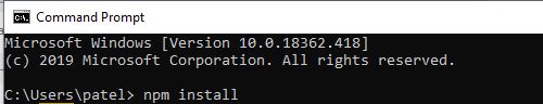Screenshot of what your command line should look like.